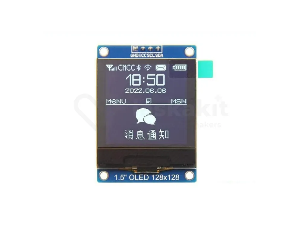 Přímo Od Výrobce OLED displej bílý SH1107 128x128 1.5" I2C