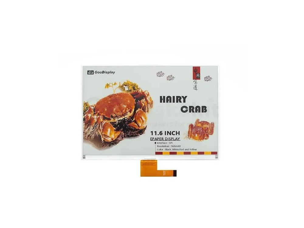 Good Display GDEY116F51 11.6" 960x640 ePaper displej 4 barvy Sezónní Sleva