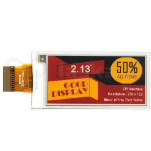 Good Display GDEY0213F51 2.13" 250x122 ePaper displej 4 barvy Nejlepší Volba
