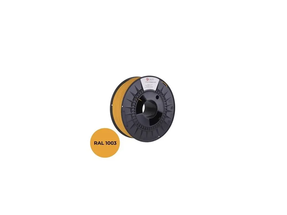 Filament C-TECH PREMIUM LINE, PLA, signální žlutá, RAL1003, 1,75mm, 1kg Expresní Doručení