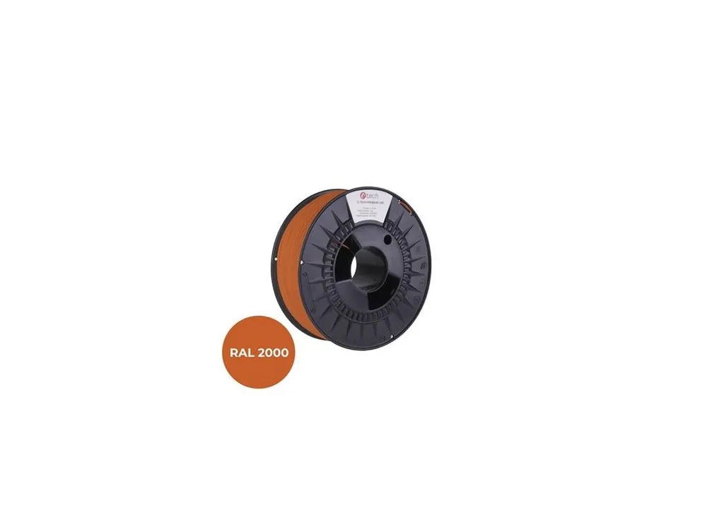 Poslední Šance Filament C-TECH PREMIUM LINE, PLA, žlutooranžová, RAL2000, 1,75mm, 1kg