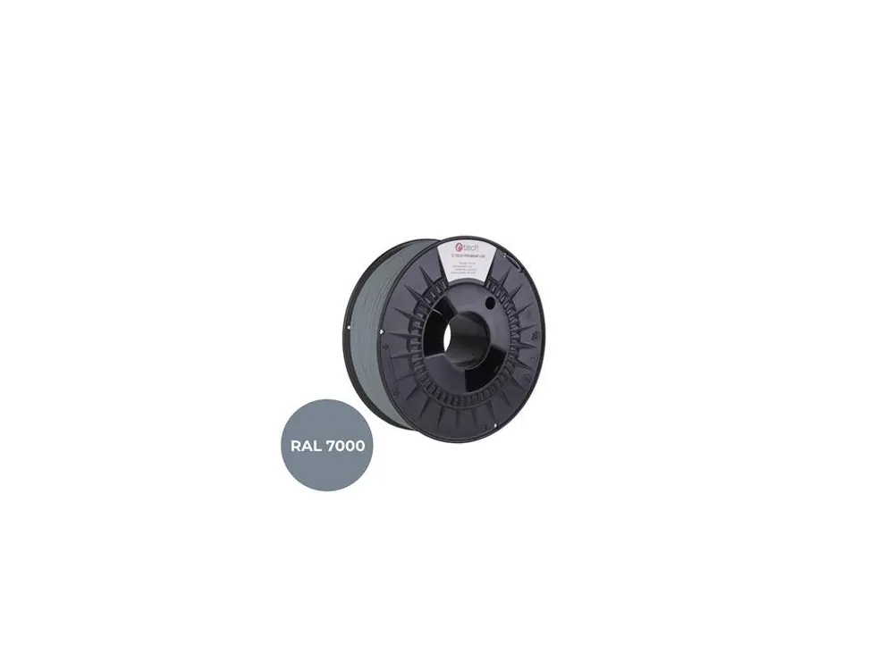Autentický Filament C-TECH PREMIUM LINE, PETG, veverčí šedá, RAL7000, 1,75mm, 1kg