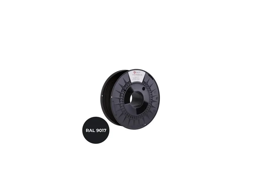 Expresní Doručení Filament C-TECH PREMIUM LINE, PETG, dopravní černá, RAL9017, 1,75mm, 1kg