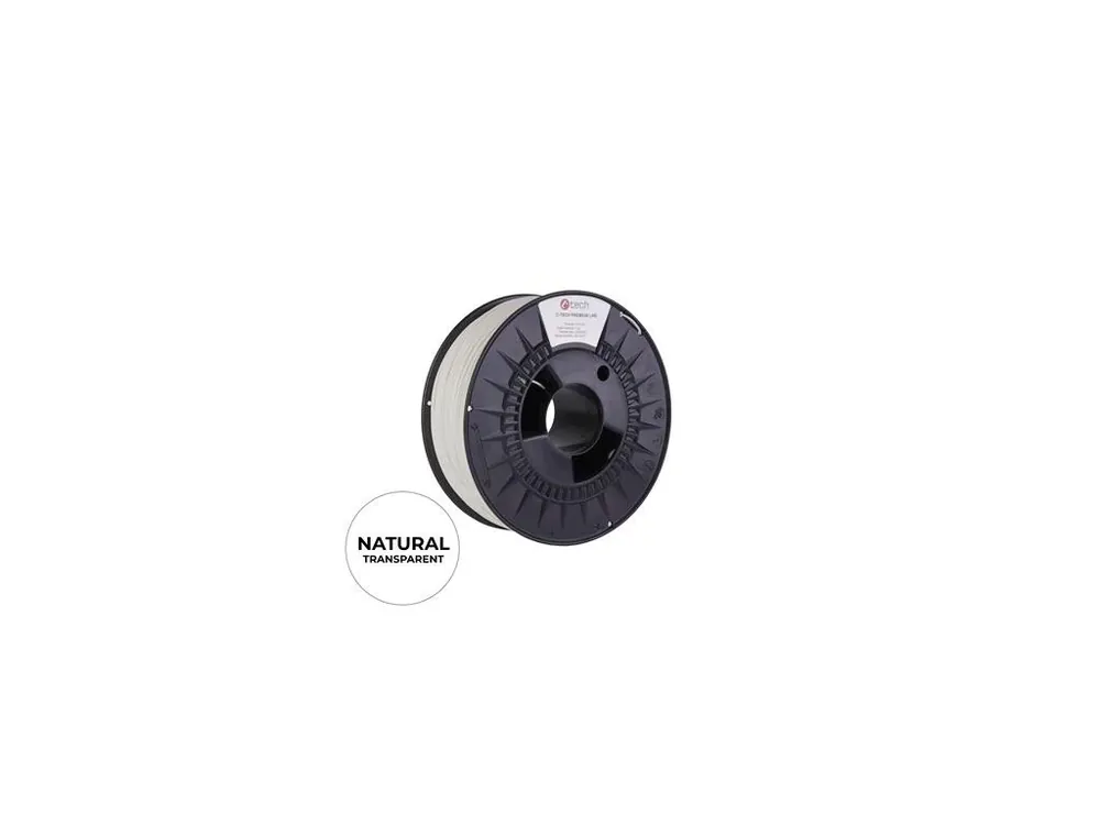 Dokud Zásoby Vydrží Filament C-TECH PREMIUM LINE, PETG, transparentní, 1,75mm, 1kg