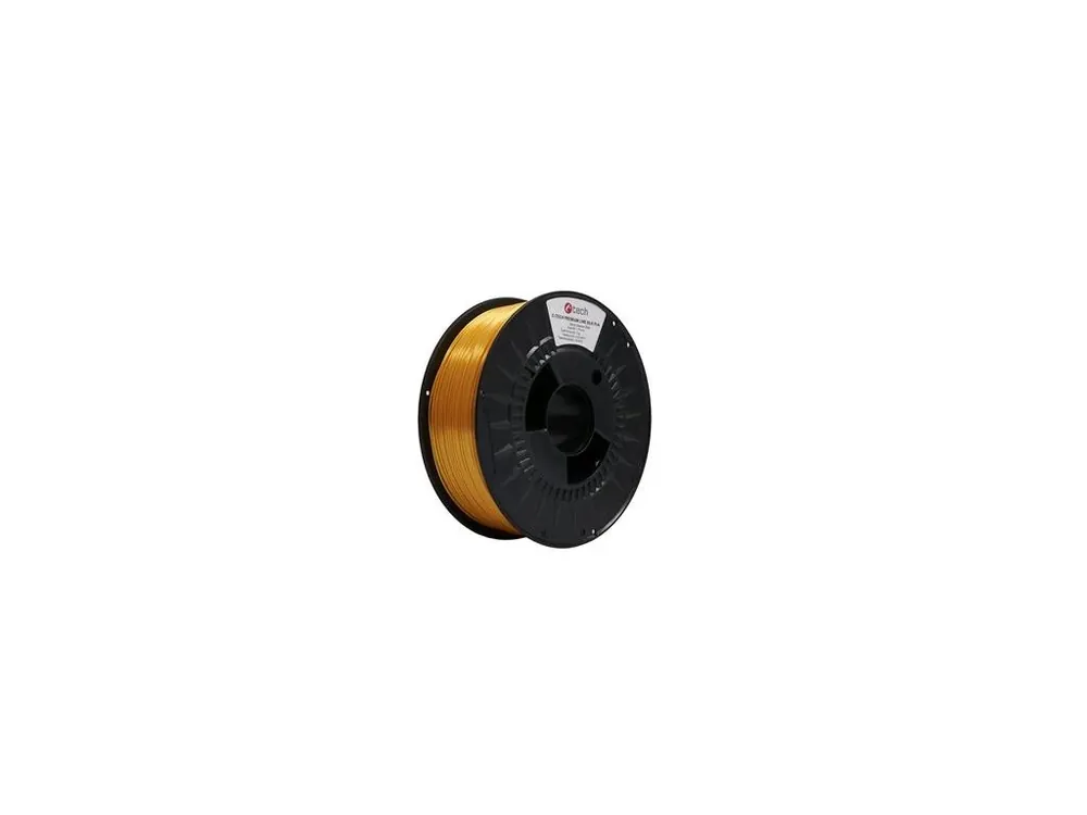 Finální Výprodej Filament C-TECH PREMIUM LINE, Silk PLA, dopravní žlutá, RAL1023, 1,75mm, 1kg