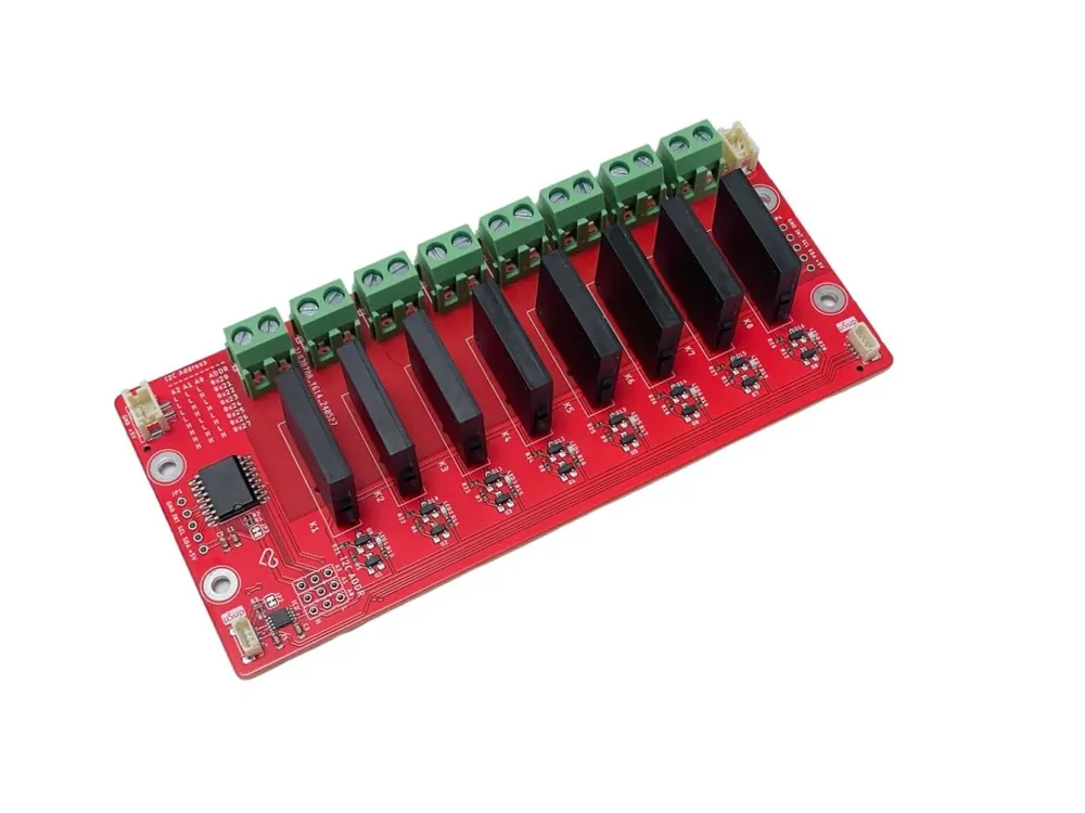LaskaKit 8-kanálový SSR Relé modul I2C 250VAC 2A Cenově Výhodný
