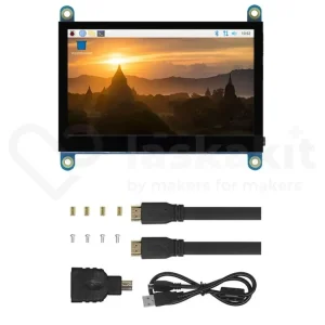 4.3" 800x480 TFT displej pro Raspberry Pi, HDMI, kapacitní dotyk Levný