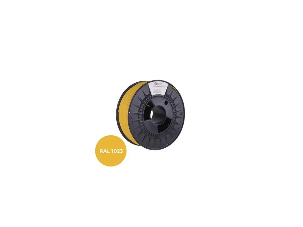 Finální Výprodej Filament C-TECH PREMIUM LINE, ASA, dopravní žlutá, RAL1023, 1,75mm, 1kg