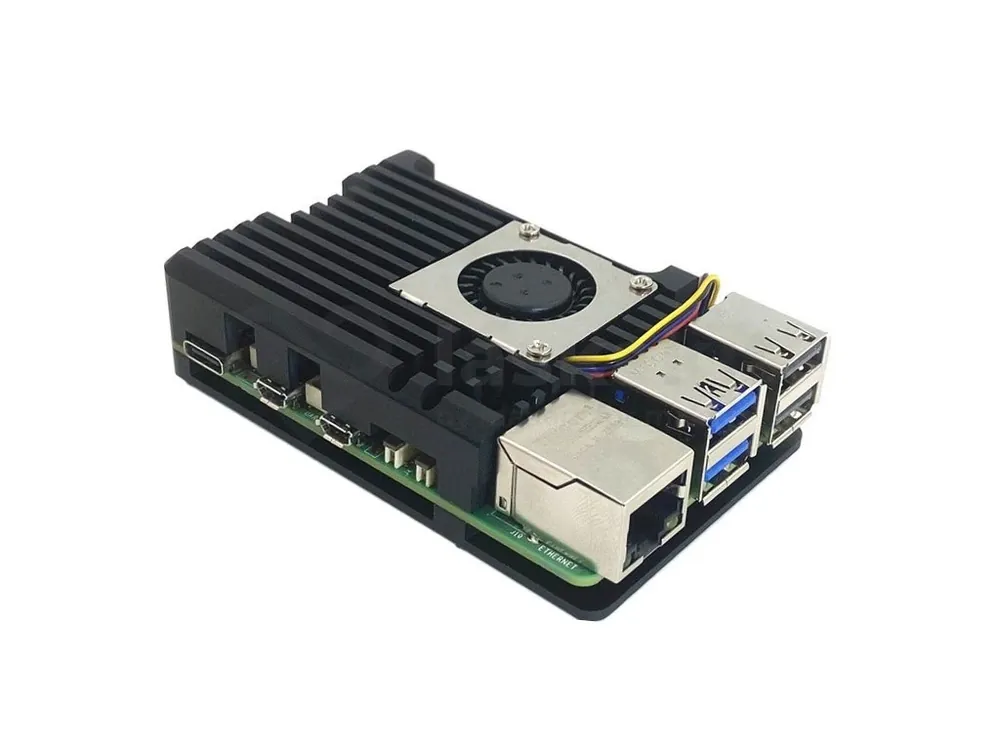 Hliníkový chladič pro Raspberry Pi 5, aktivní radiální, černý Autentický