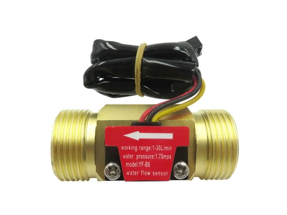 Mosazný průtokoměr YF-B6 3/4" 1-30L/min Sleva