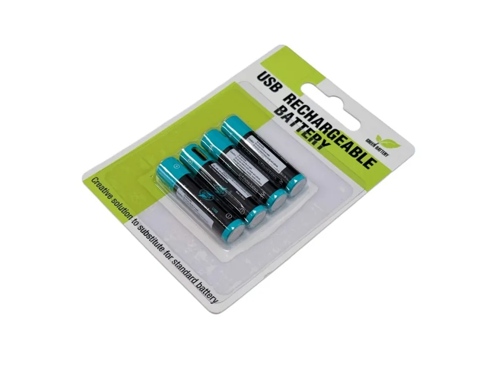 ZNTER AAA LiPol dobíjecí tužková baterie 1100 mAh USB, 4ks Sezónní Sleva