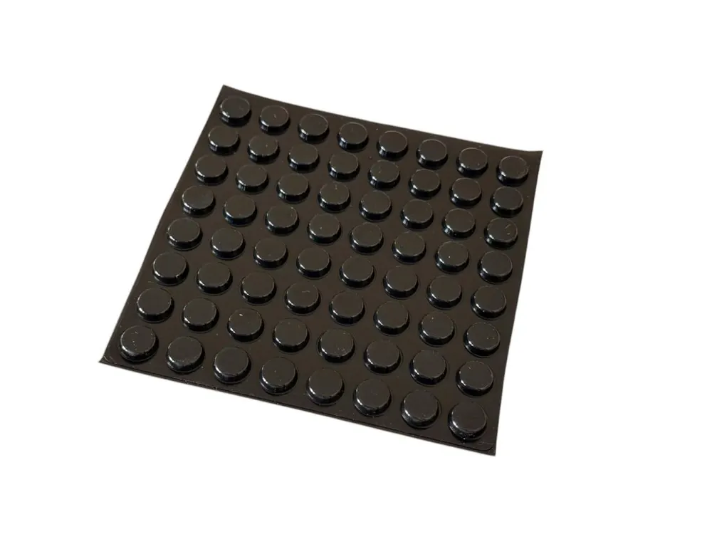 Samolepící nožička černá silikon 64ks 11x3.5mm Cenově Výhodný