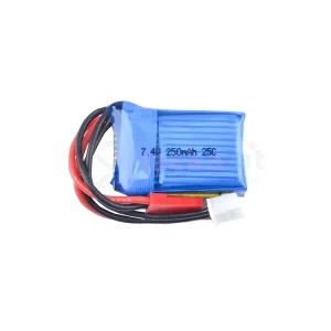 GeB RC LiPol Baterie 2S 250mAh 7.4V 25C JST/BEC Autentický