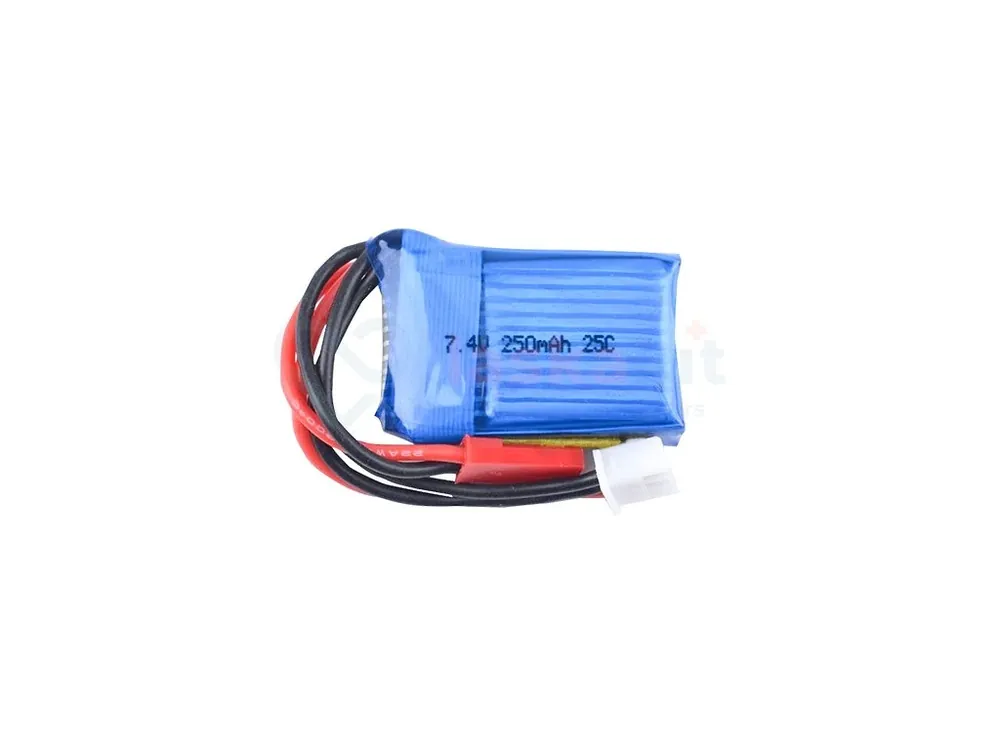 GeB RC LiPol Baterie 2S 250mAh 7.4V 25C JST/BEC Autentický