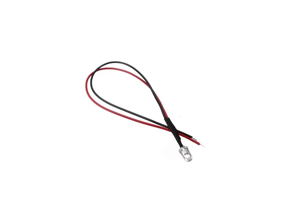 5mm LED dioda s rezistorem na vodiči Cenový Hit