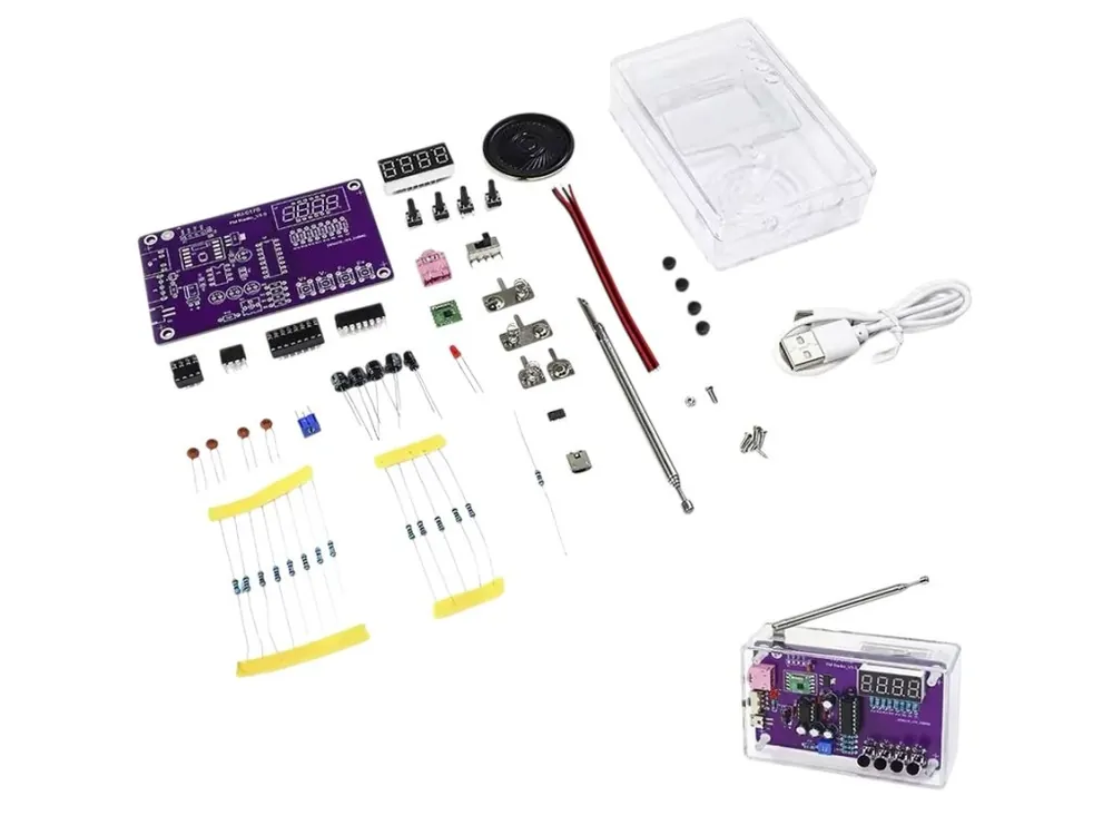 Stavebnice FM RADIO HU-017B RDA5807 87-108MHz Tovární Cena