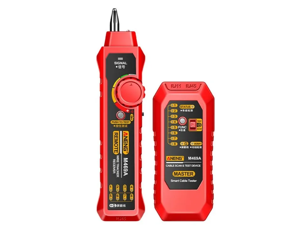 Aneng M469A Multifunkční analyzátor síťových kabelů RJ45 RJ11 Zlevněný