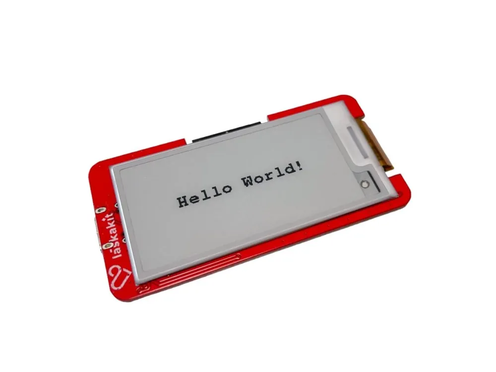Značkový LaskaKit ESPink-Shelf-2.13 ESP32 e-Paper, POUŽITÝ