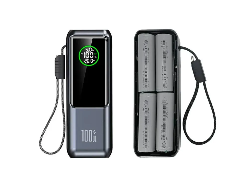 Nejlepší Cena Stavebnice 100W powerbanky A57 pro 4x 21700 baterie s USB-C kabelem