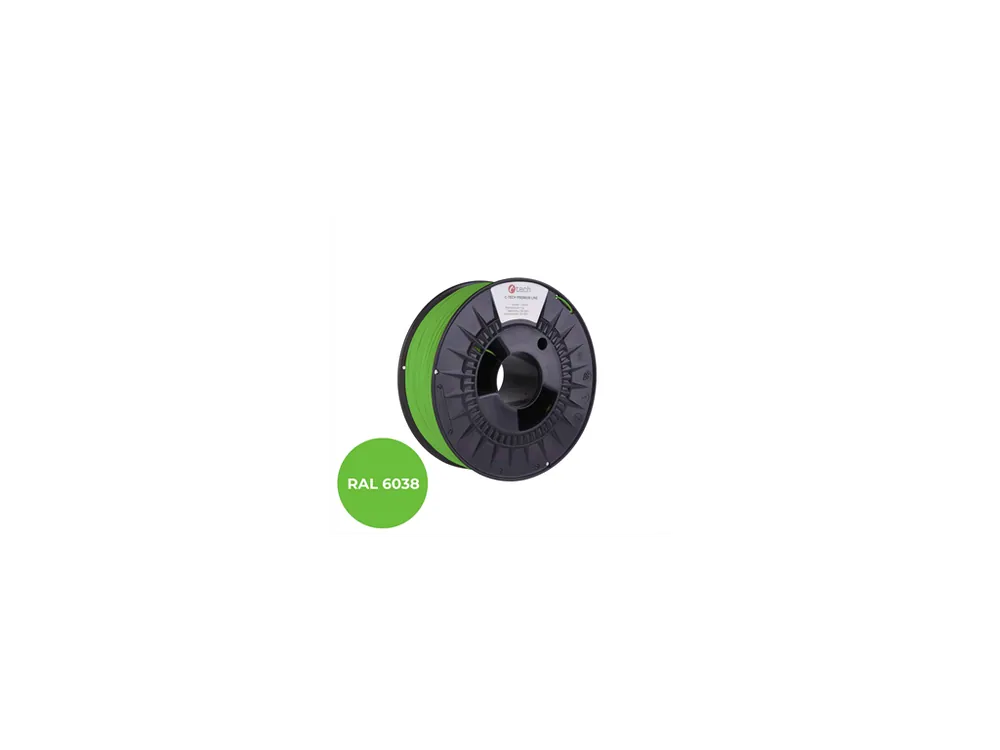 Filament C-TECH PREMIUM LINE, TPU 90A, flexibilní, luminiscenční zelená, RAL6038, 1,75mm, 1kg Nakupujte Hned