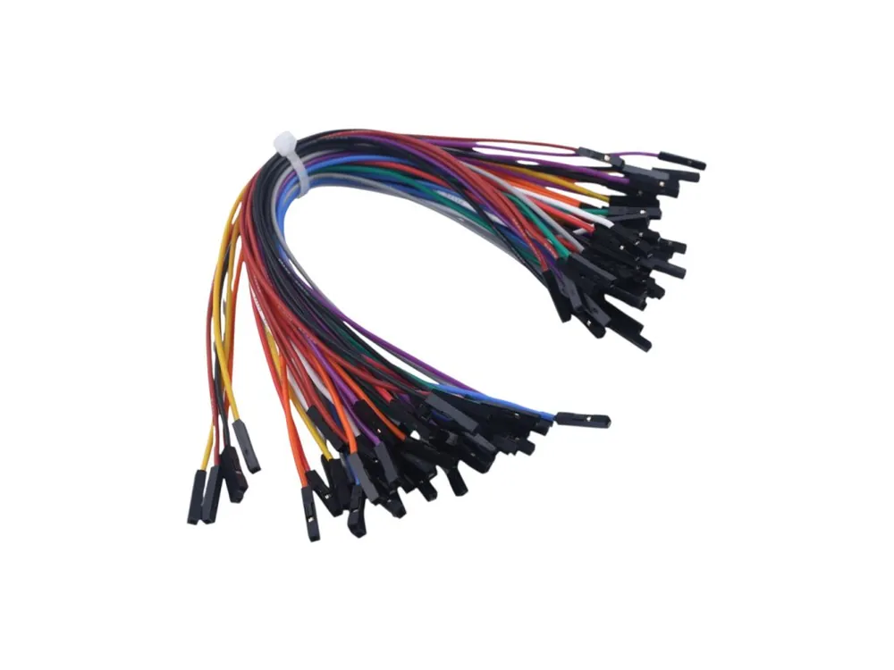 Výprodej Super soft Dupont 26AWG silikonové propojovací kabely F-F samice-samice, 20cm 50ks
