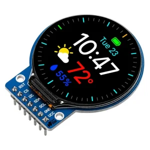 1.28" 240x240 TFT IPS kulatý barevný displej GC9A01, kulaté PCB, SPI Rychlé Dodání