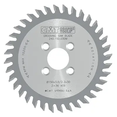 Vysoce Kvalitní CMT Industrial Drážkovací kotouč pro CNC - D150x3 d30 Z36 HW