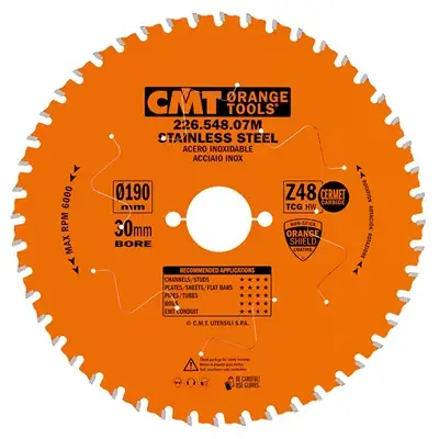 CMT Industrial Pilový kotouč na nerez ocel - D190x1,8 d30 Z48 HW Nejprodávanější