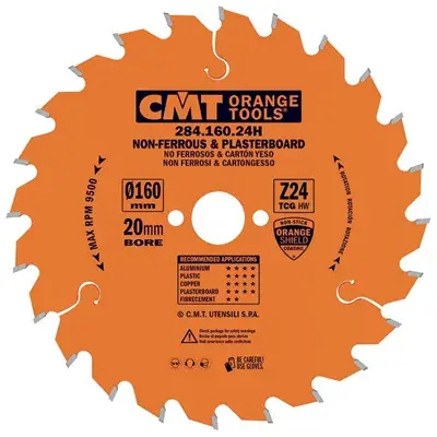 Novinka CMT Industrial Pilový kotouč na neželezné kovy a plasty - D160x2,2 d20 Z24 HW