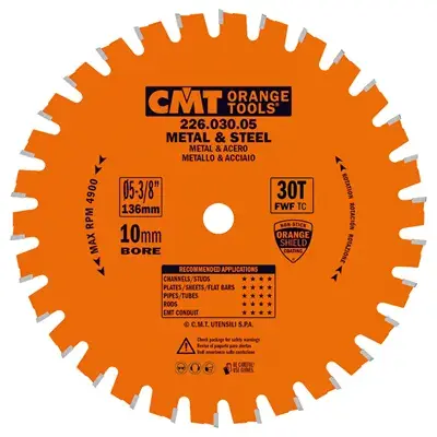 CMT Industrial Pilový kotouč na železo - D136x1,5 d10 Z30 HW Nejlepší Cena