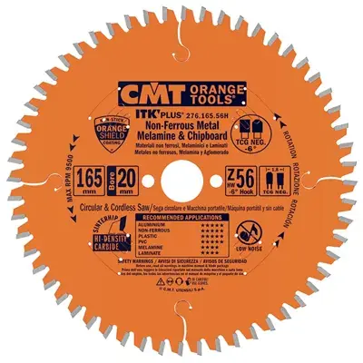 Ihned K Objednání CMT ITK Plus Ultra tenký kotouč na lamino, plast a neželezné kovy - D168x1,8 d20 Z52 HW