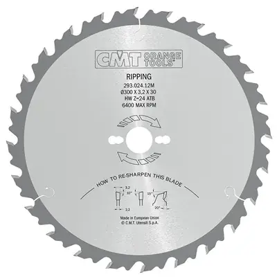 CMT XTreme Pilový kotouč pro podélné řezy - D350x3,5 d30 Z28 HW Autentický