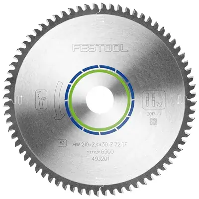 Festool Pilový kotouč do okružních pil HW 210x2,4x30 TF72 ALUMINIUM/PLASTICS Rychlé Dodání